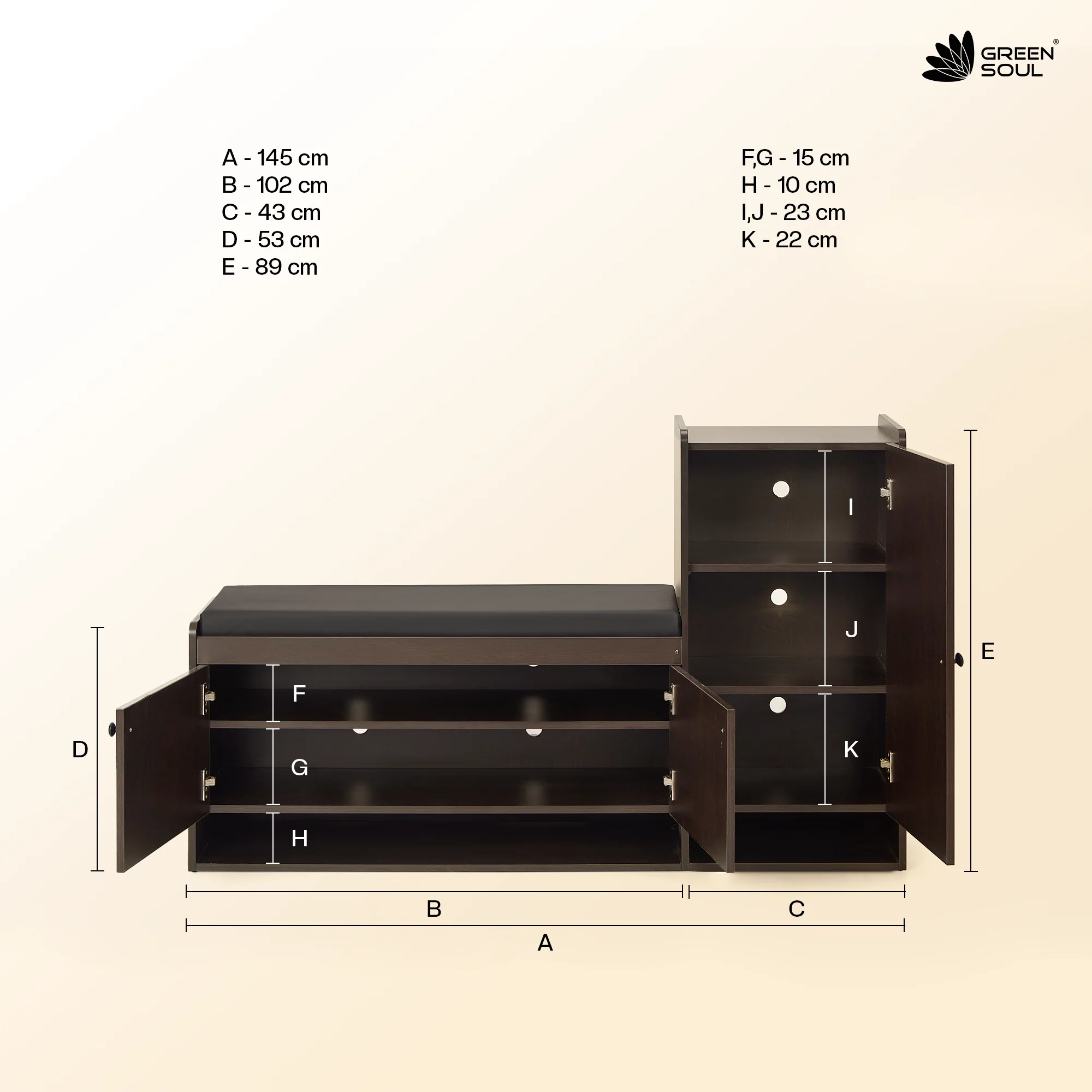 Fortuna 2+1 Door Engineered Wood Shoe Rack - Image 17