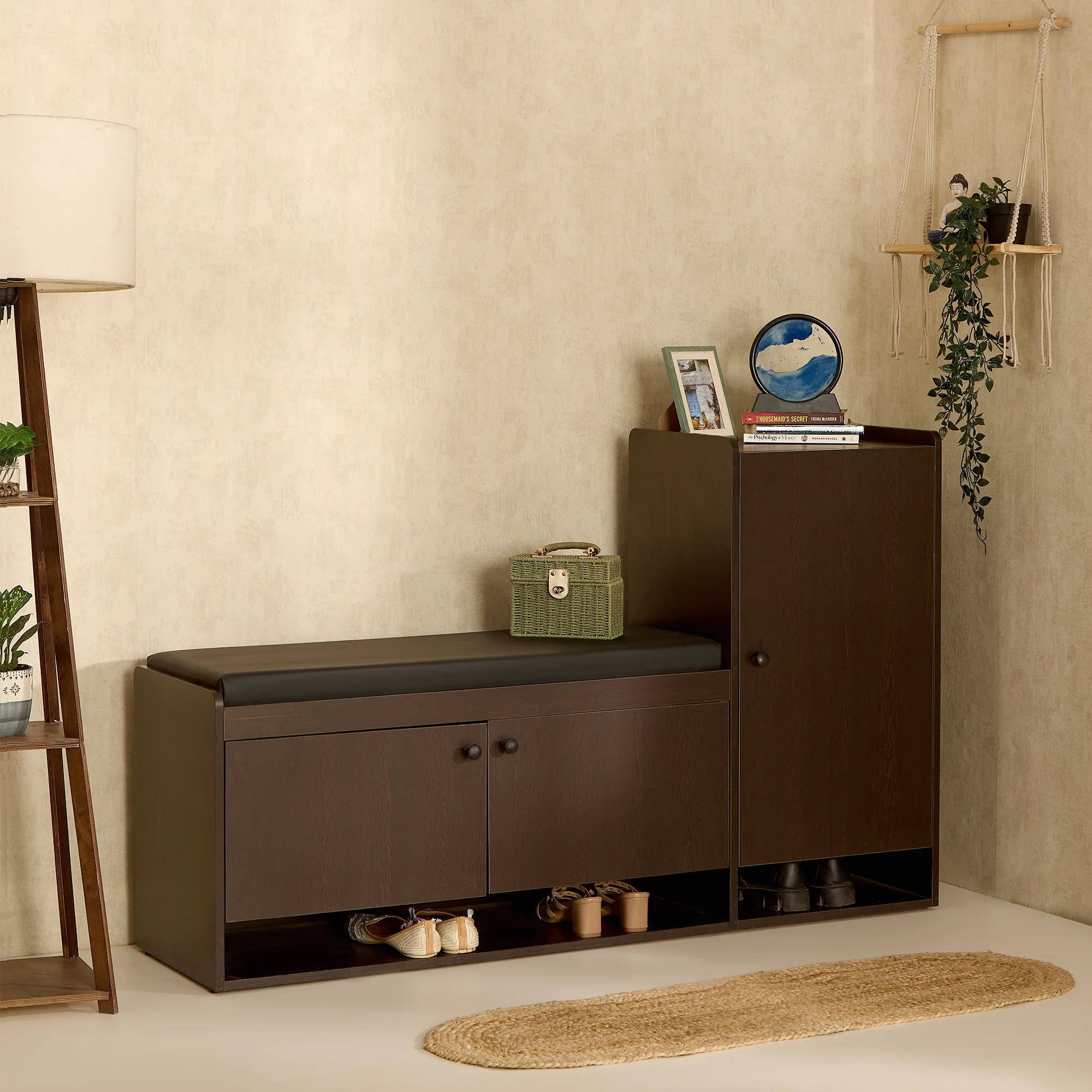 Fortuna 2+1 Door Engineered Wood Shoe Rack - Image 3