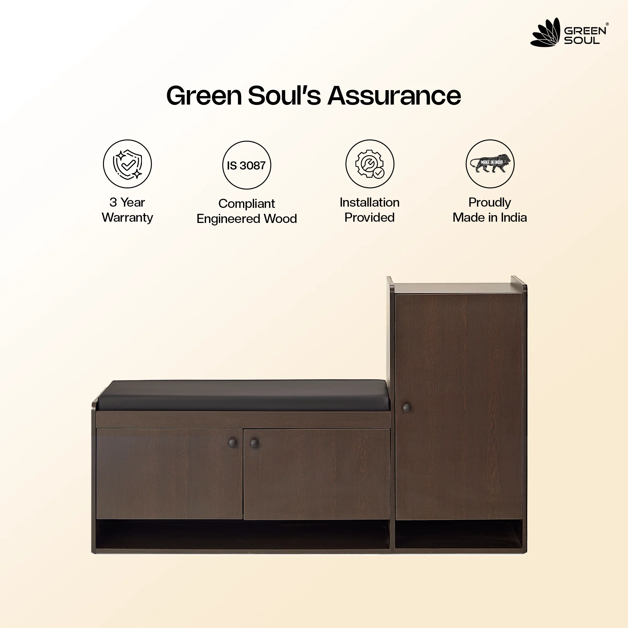 Fortuna 2+1 Door Engineered Wood Shoe Rack - Image 7