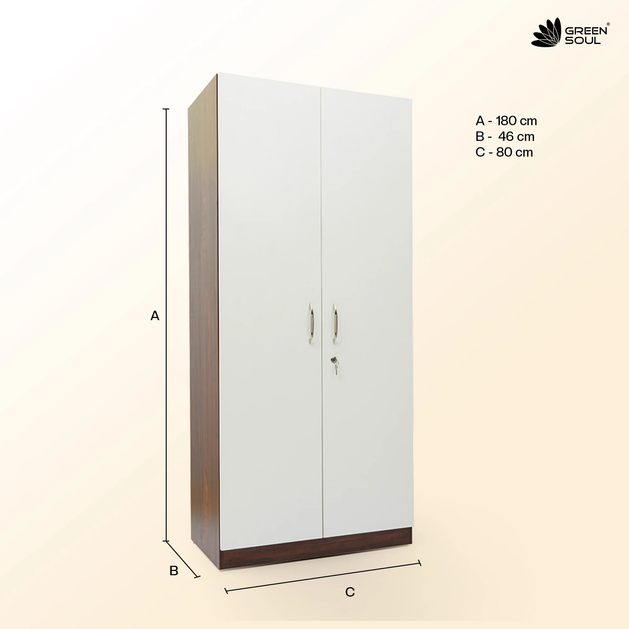 Green Soul Arthur 2-Door Wardrobe - Image 45