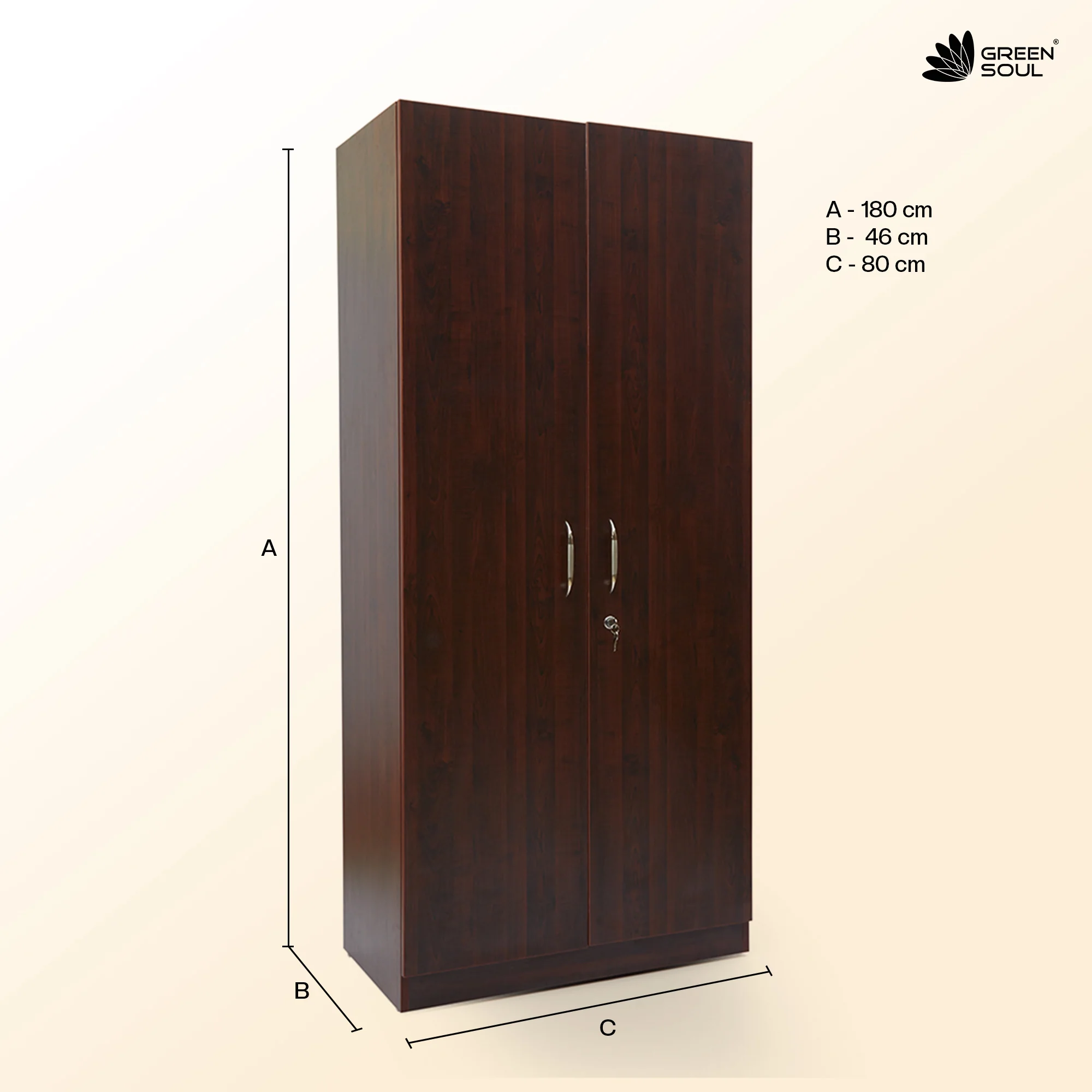 Green Soul Arthur 2-Door Wardrobe - Image 55