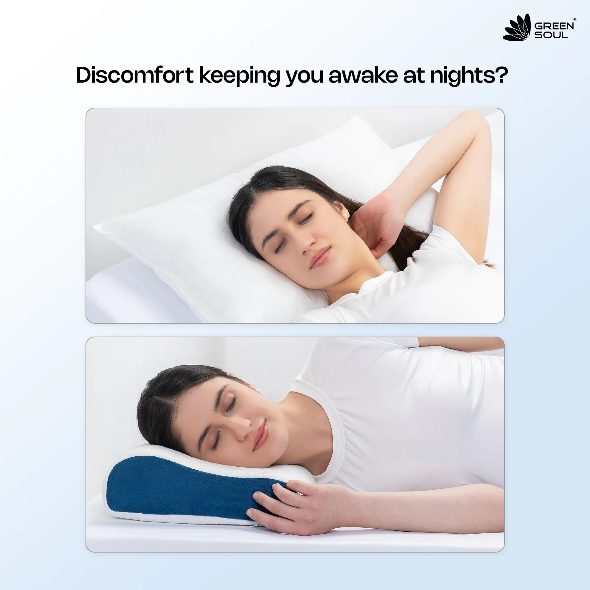 Green Soul ErgoCore Cervical Pillow Memory Foam Pillow - Image 15