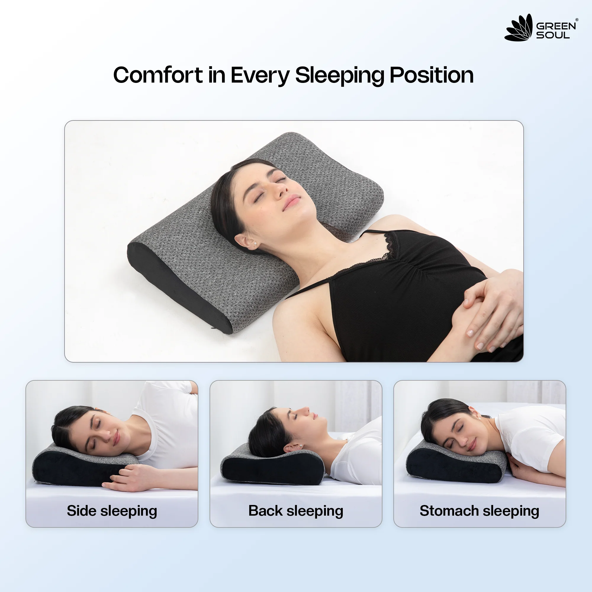 Green Soul ErgoCore Cervical Pillow Memory Foam Pillow - Image 6