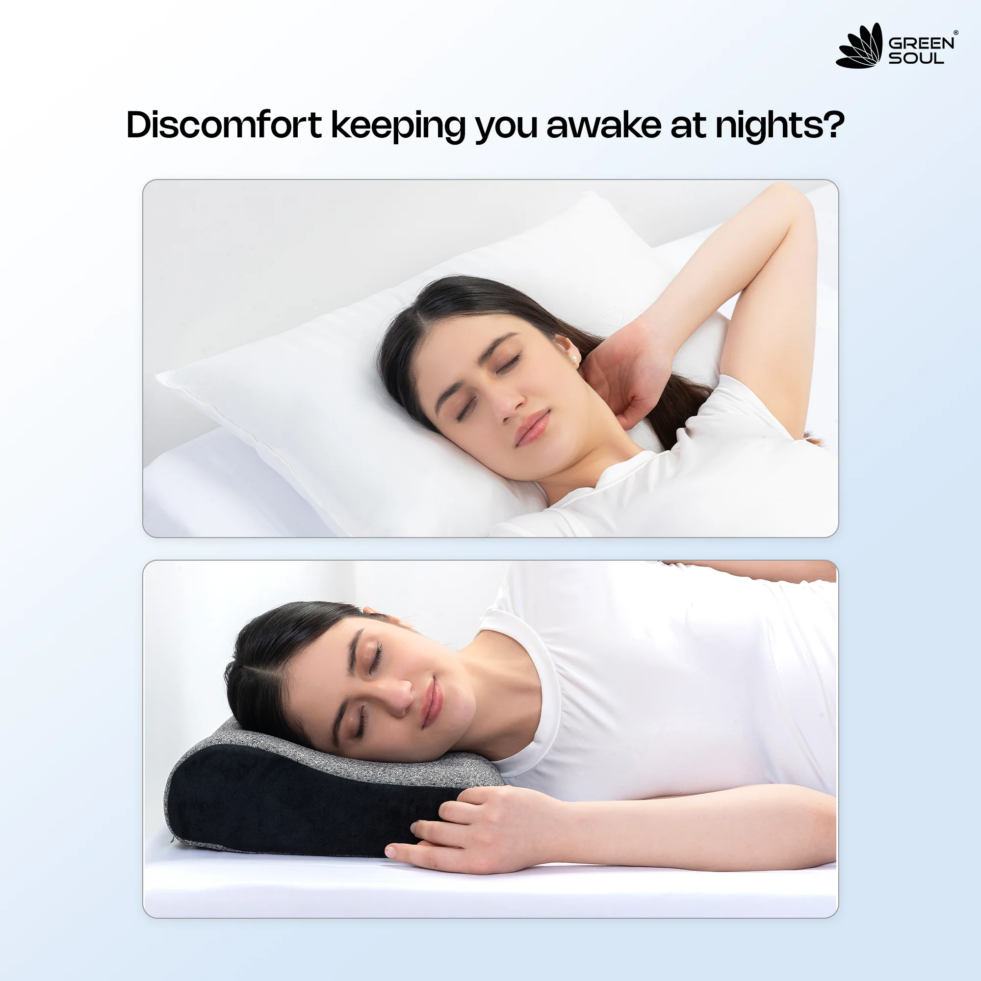 Green Soul ErgoCore Cervical Pillow Memory Foam Pillow - Image 7