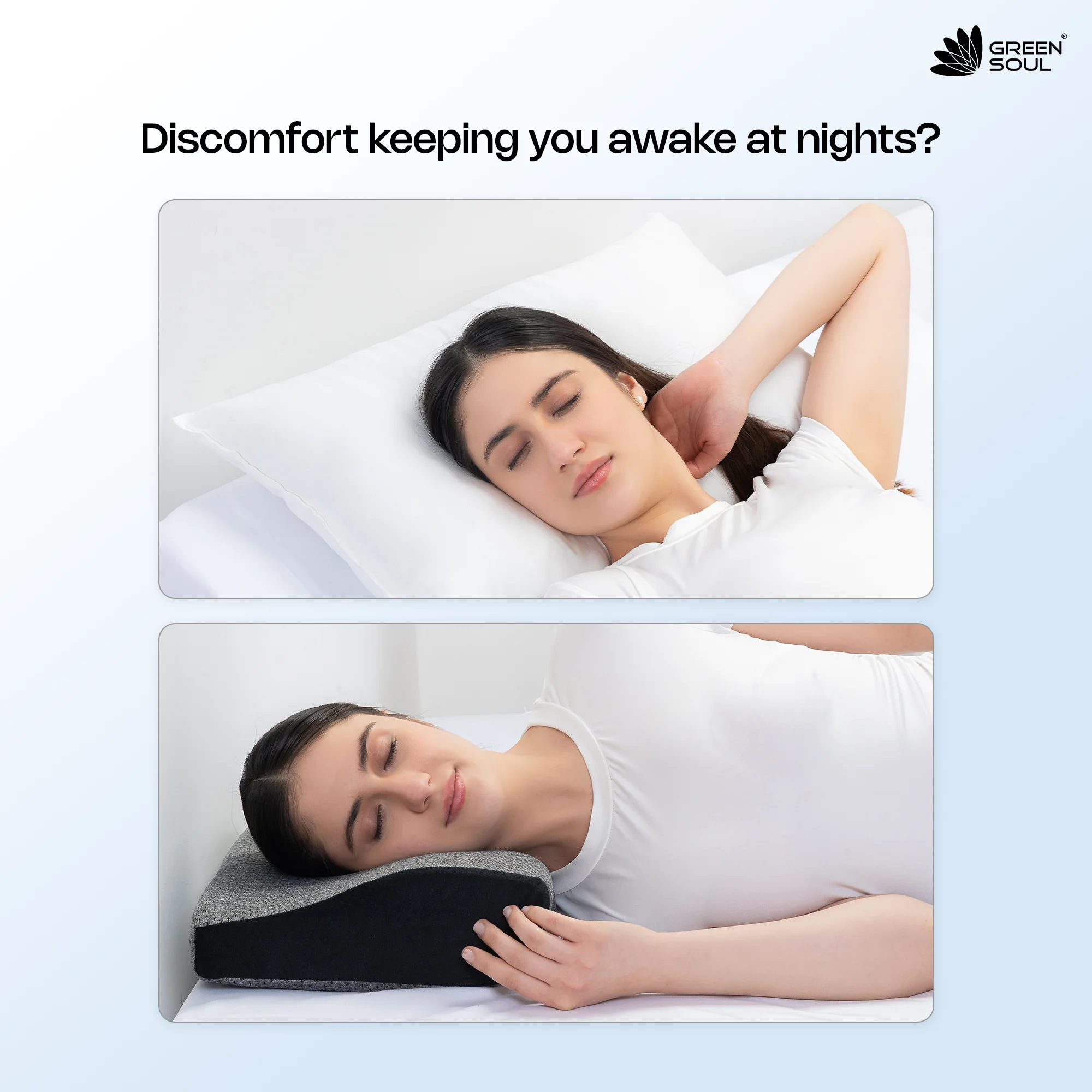 Green Soul ErgoCore Contour Pillow Memory Foam Pillow - Image 12