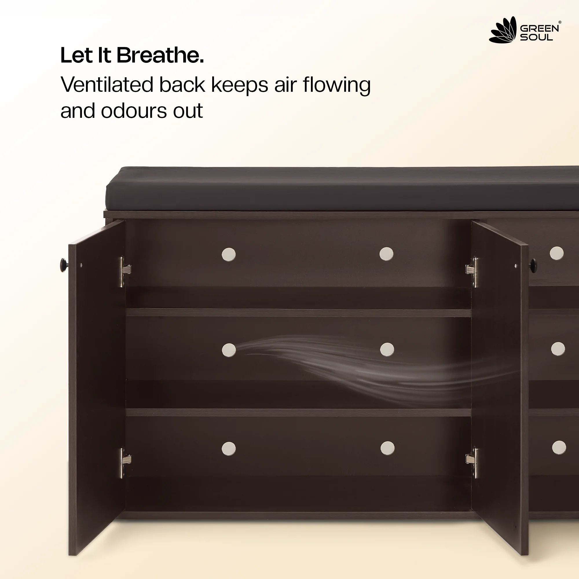 Fortuna 3 Door Engineered Wood Shoe Rack - Image 9