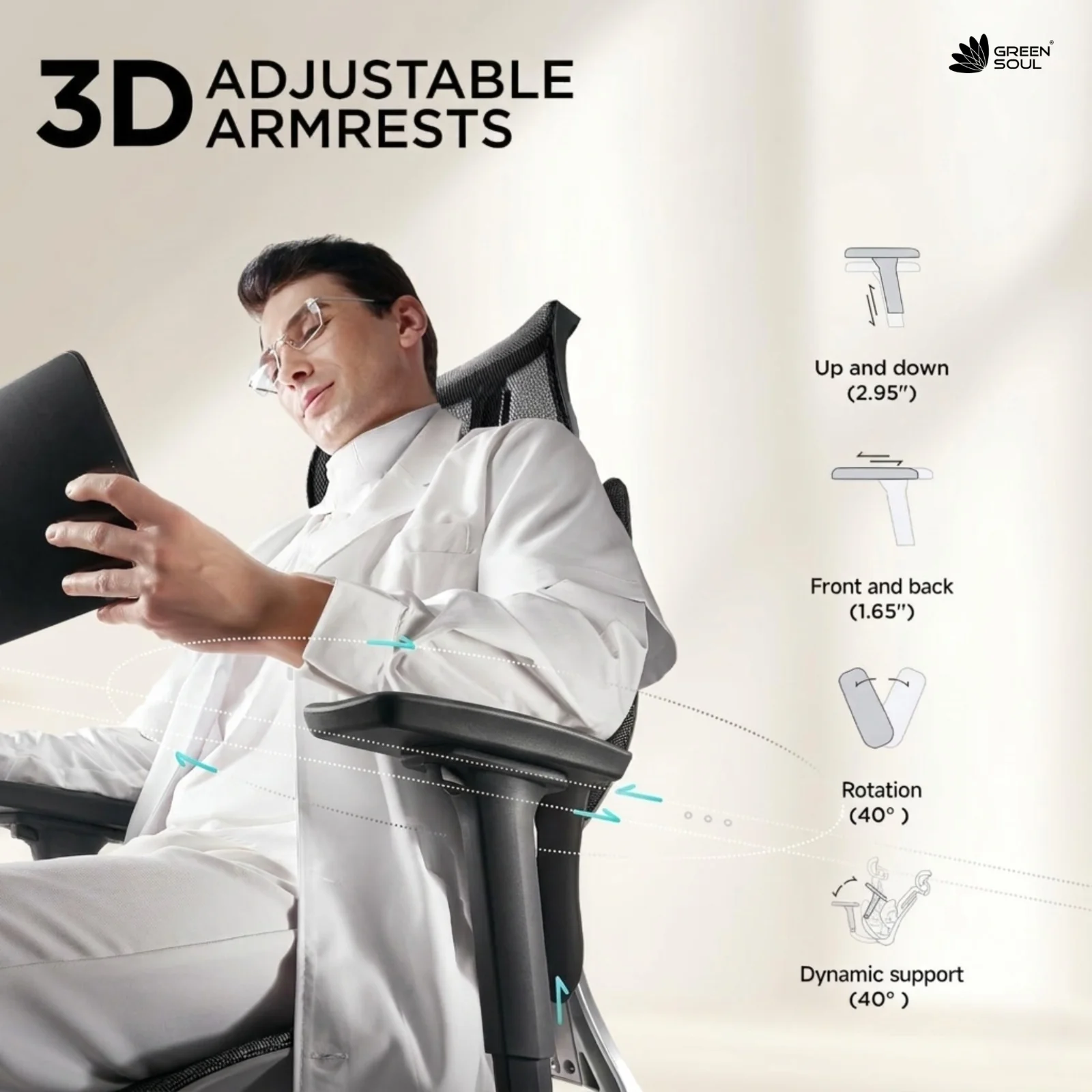 Green Soul Astra Ergonomic Office Chair - Image 4