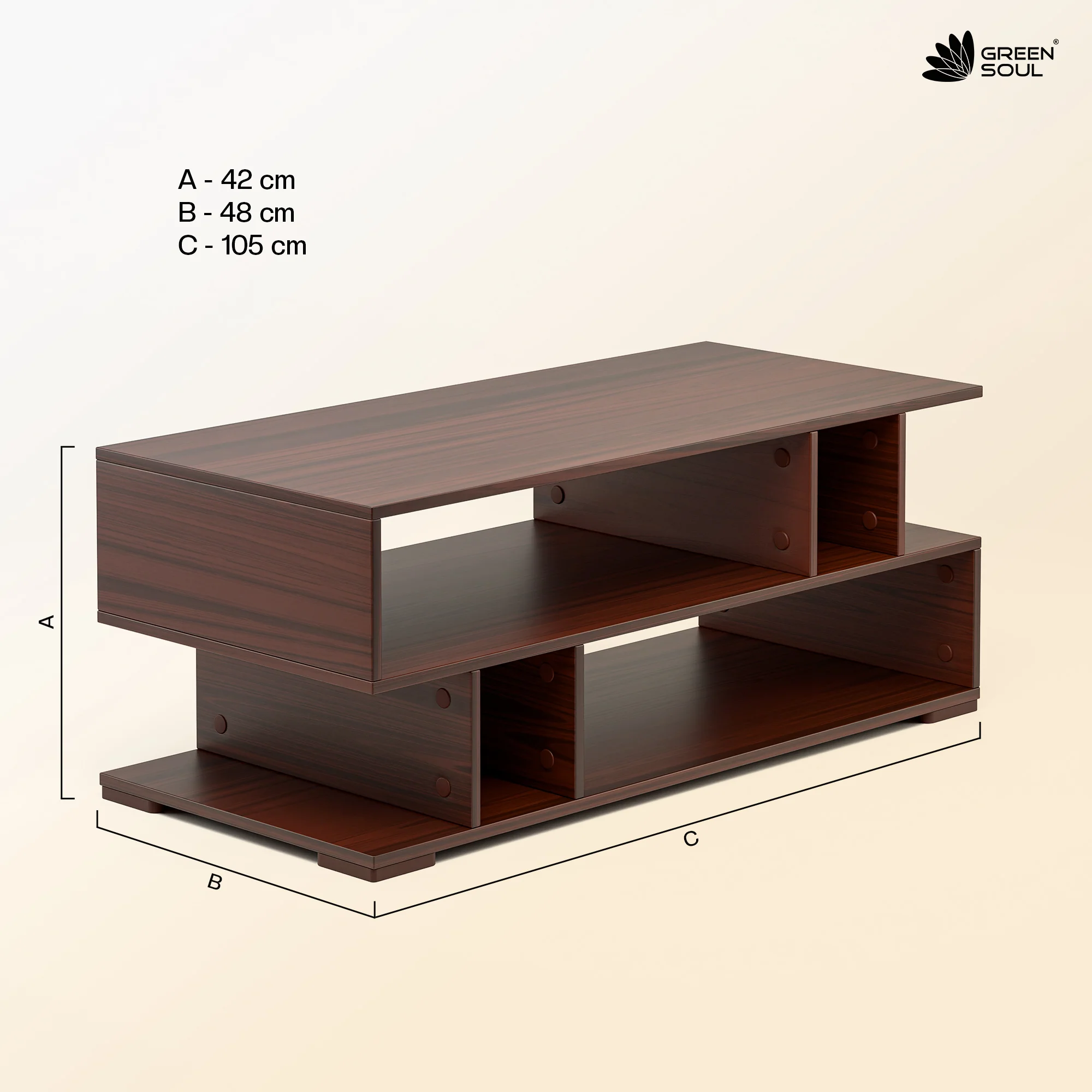 Green Soul Carya XL Engineered Wood Coffee Table - Image 6