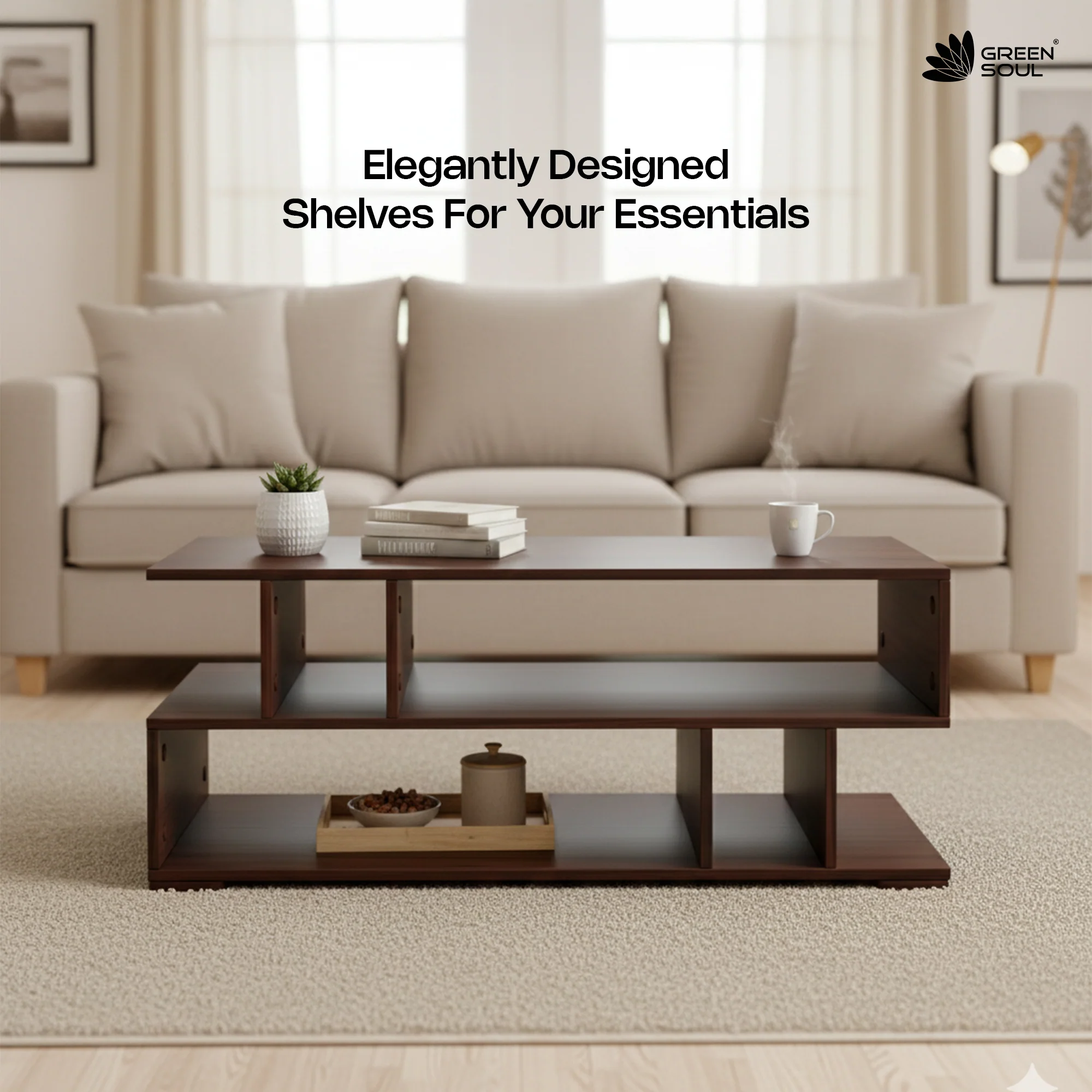 Green Soul Carya XL Engineered Wood Coffee Table - Image 8
