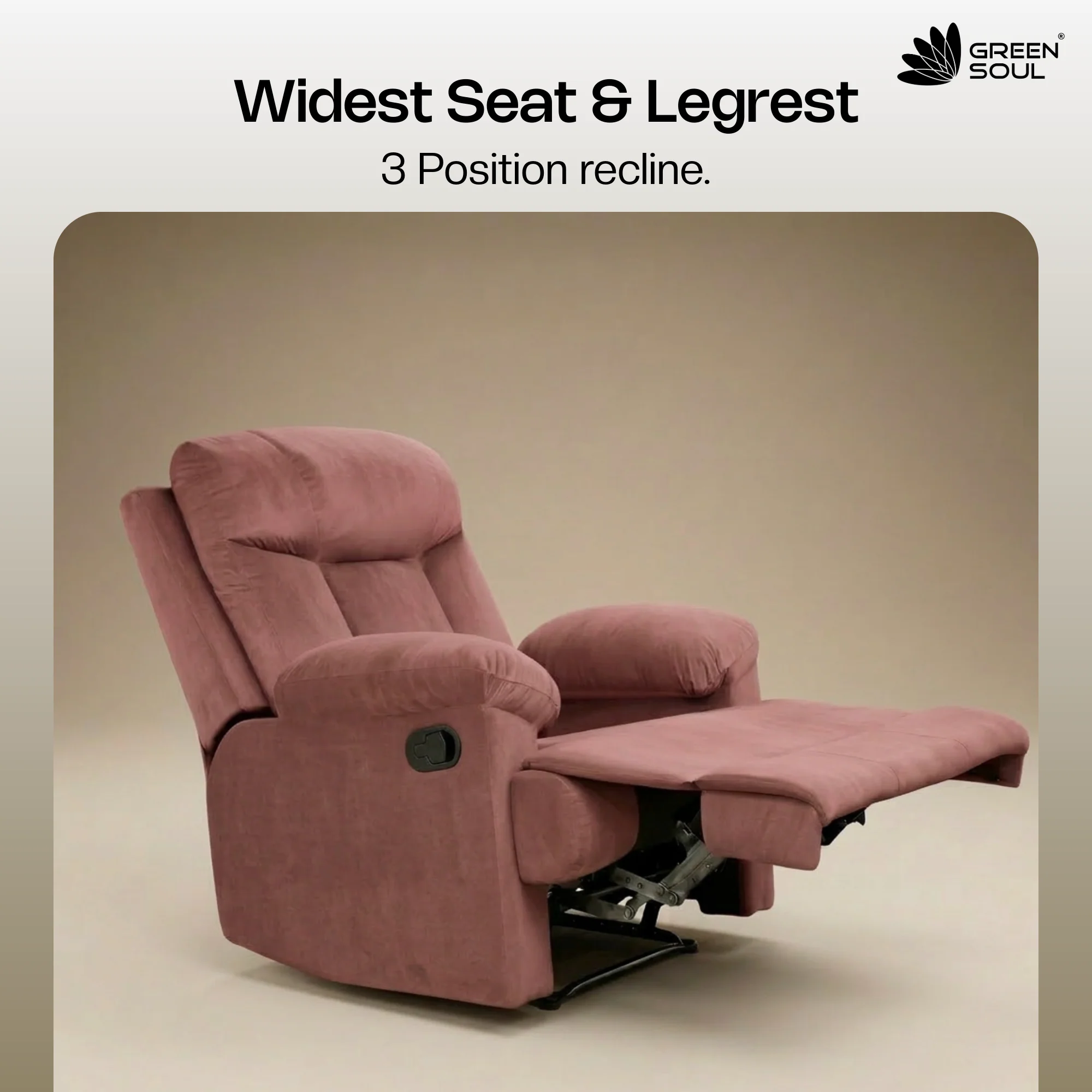 Green Soul Cloud Single Seater Manual Recliner Sofa - Image 10