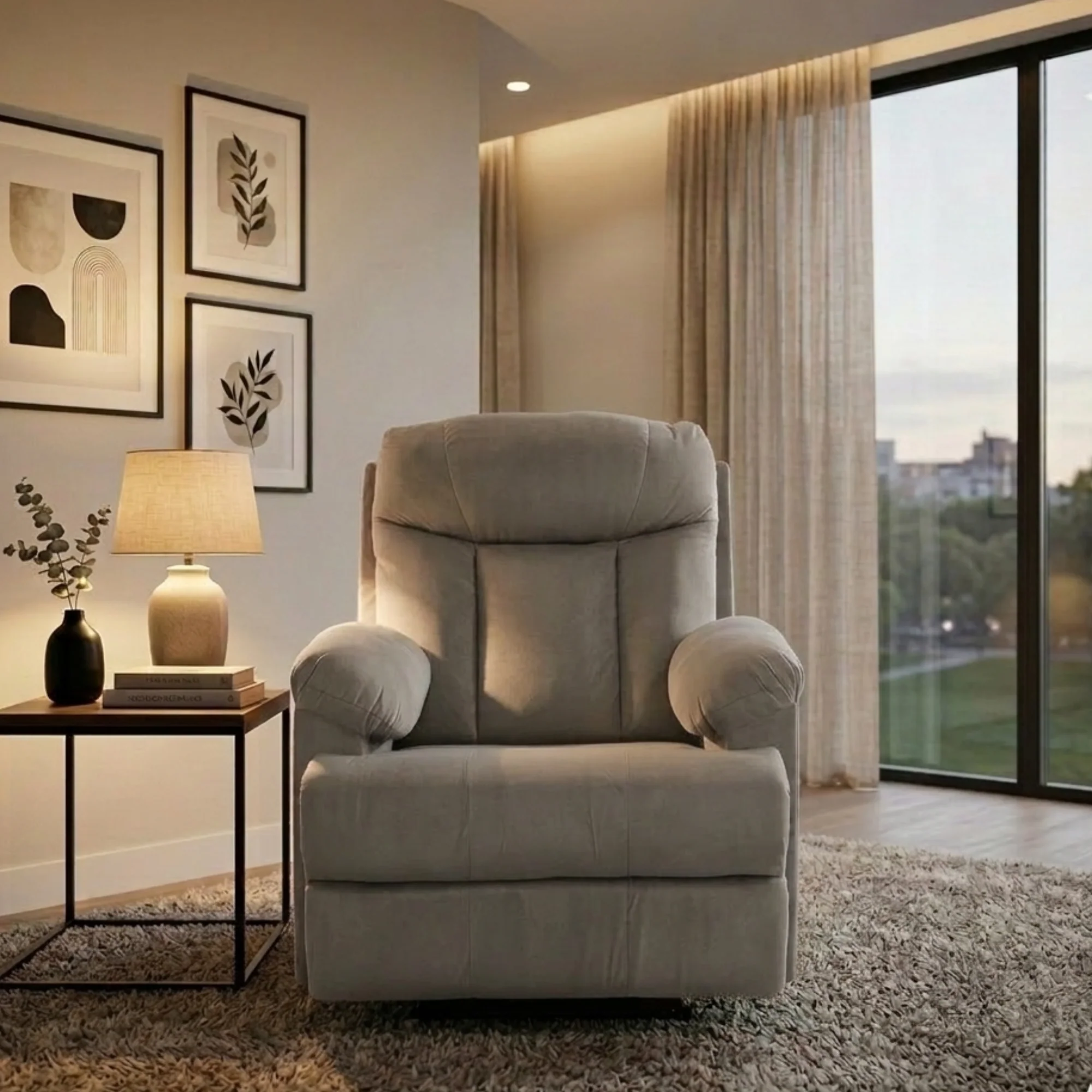 Green Soul Cloud Single Seater Manual Recliner Sofa - Image 15