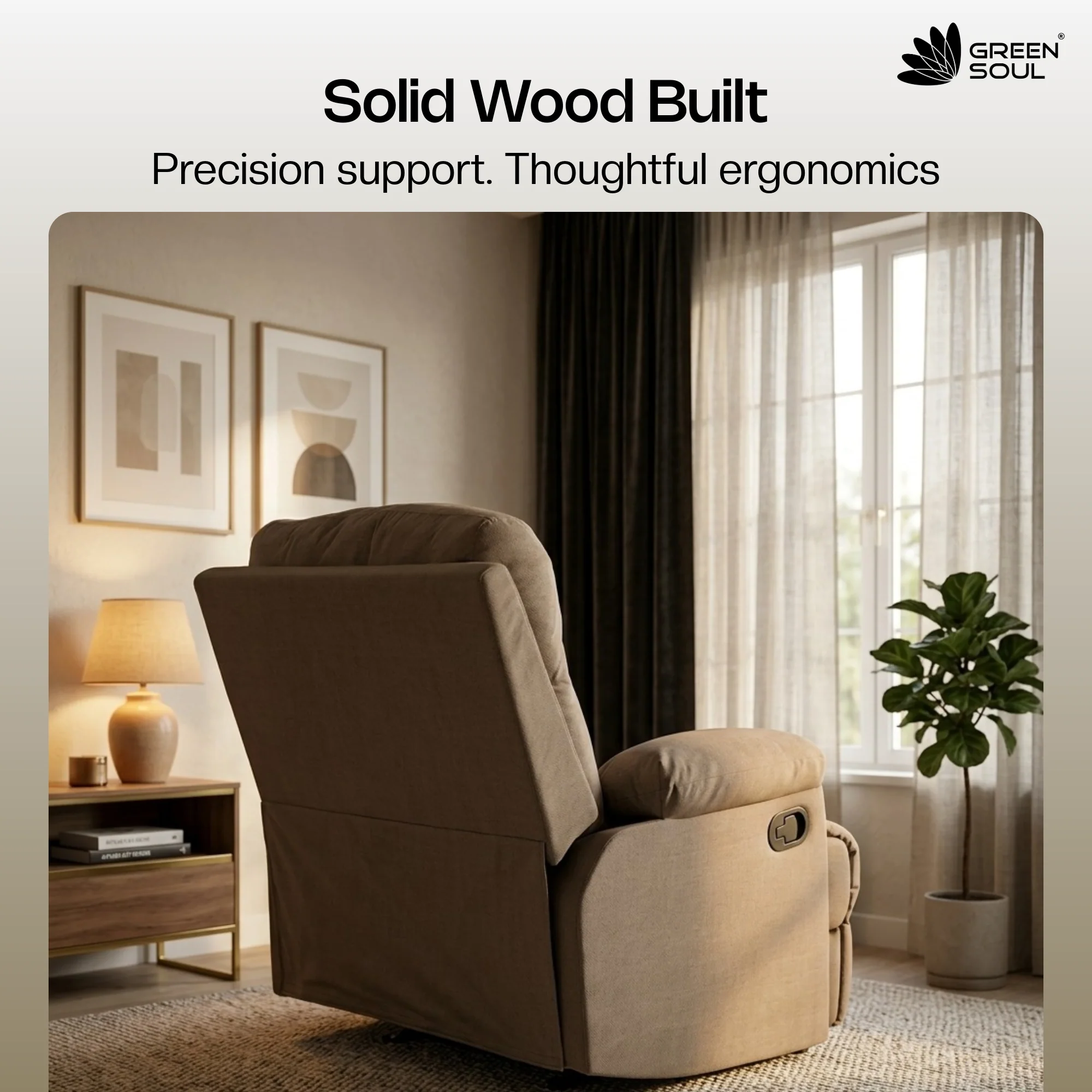 Green Soul Cloud Single Seater Manual Recliner Sofa - Image 4