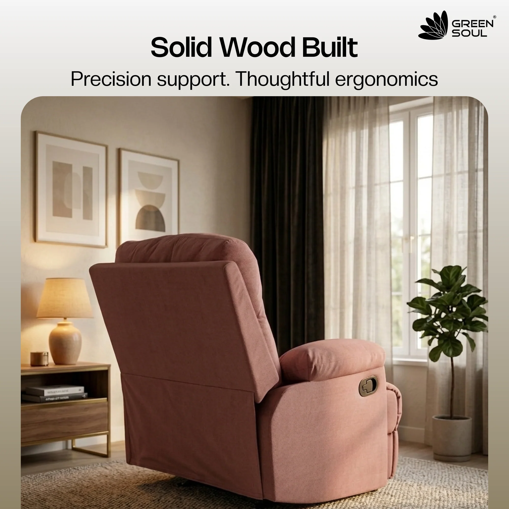 Green Soul Cloud Single Seater Manual Recliner Sofa - Image 8