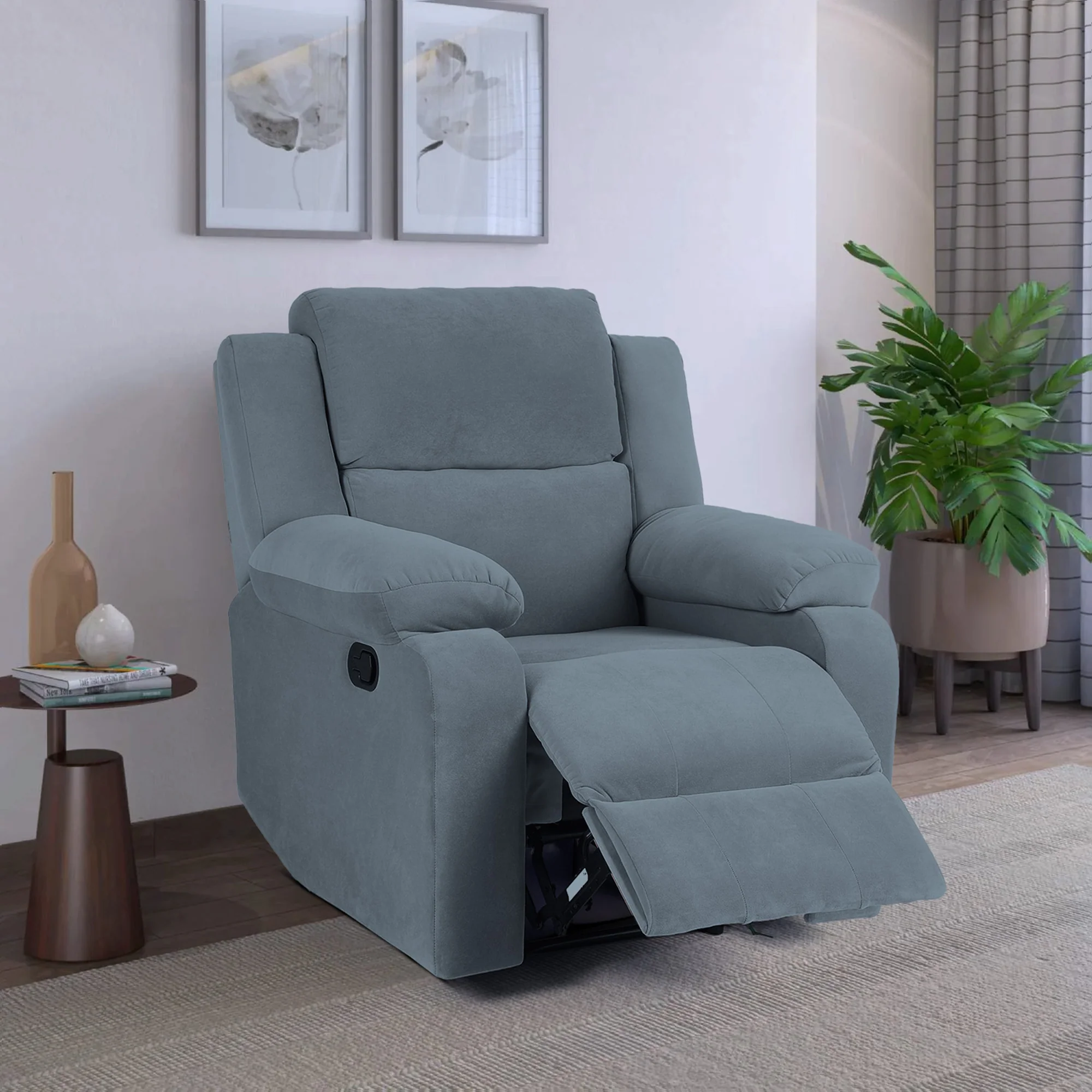 Green Soul Comfy Fabric Single Seater Recliner - Image 16