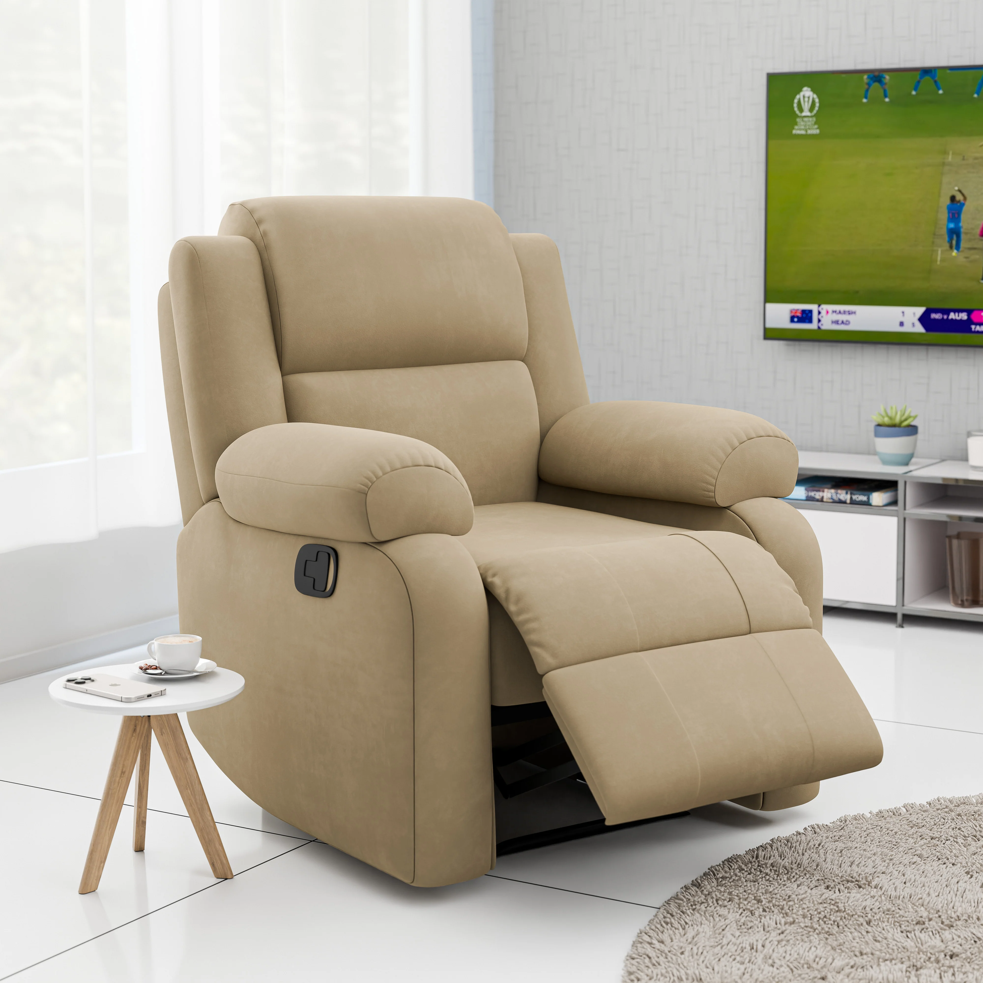 Green Soul Comfy Fabric Single Seater Recliner - Image 45