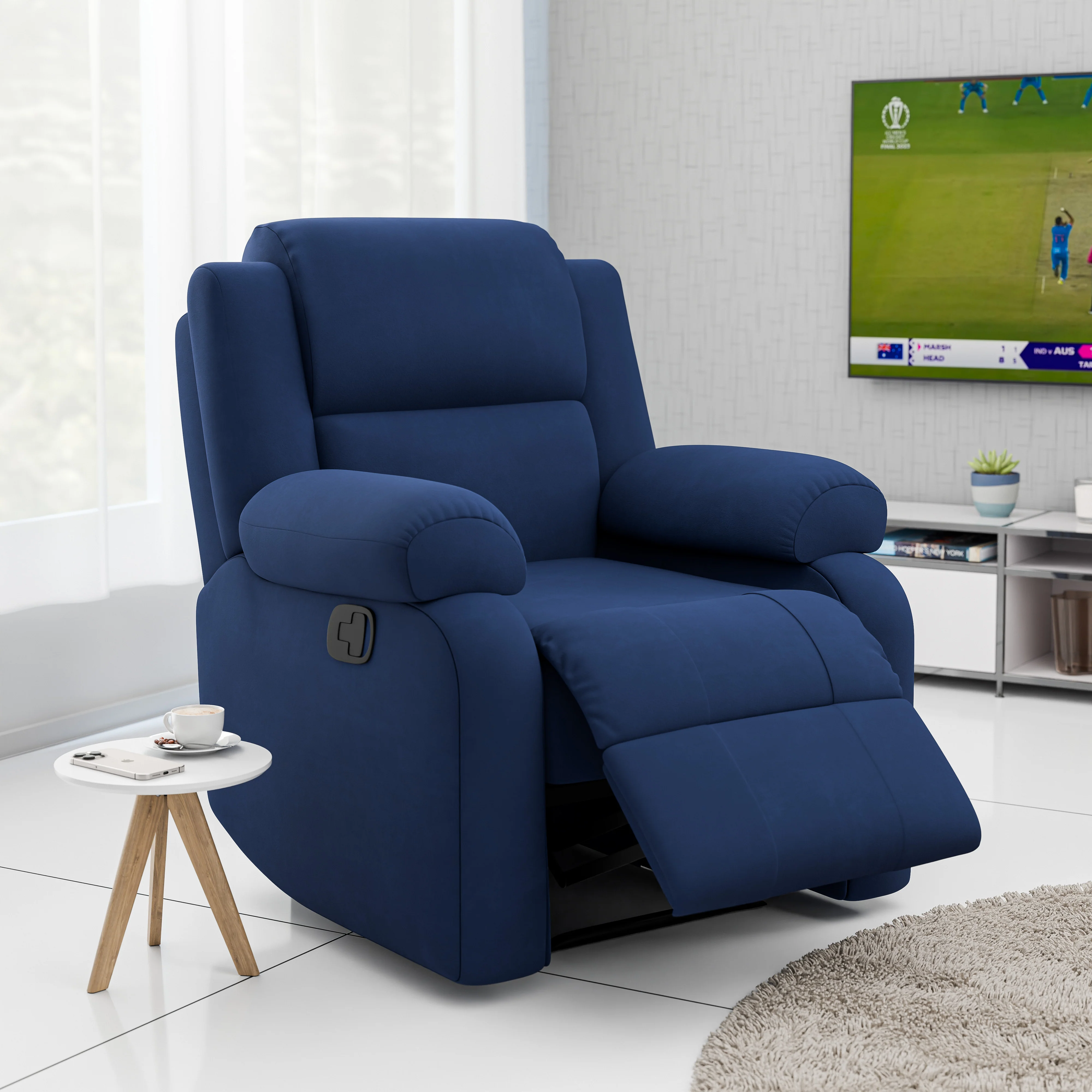 Green Soul Comfy Fabric Single Seater Recliner - Image 46