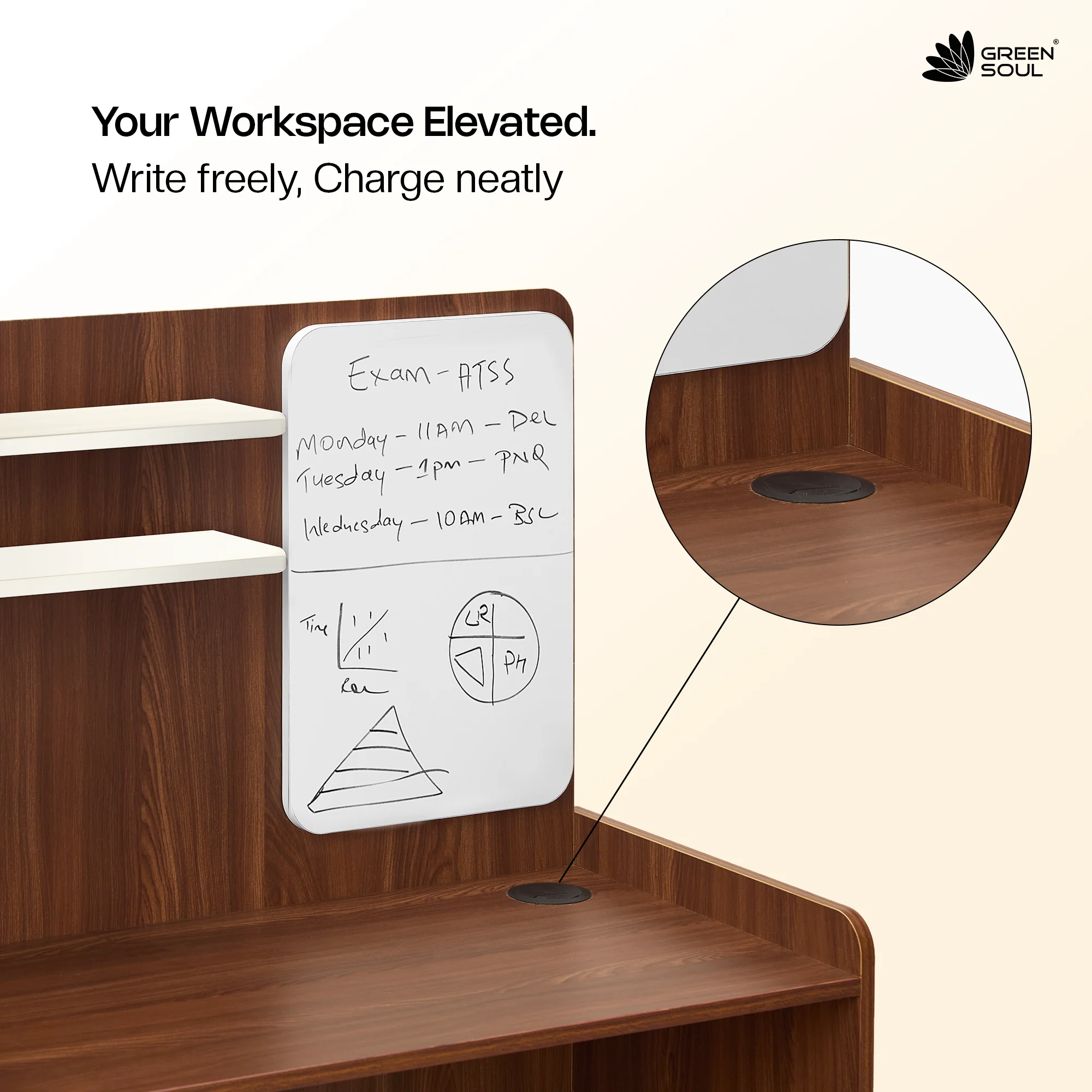 Green Soul Dora Study Table for Home & Office IS 3087 Certified - Image 18