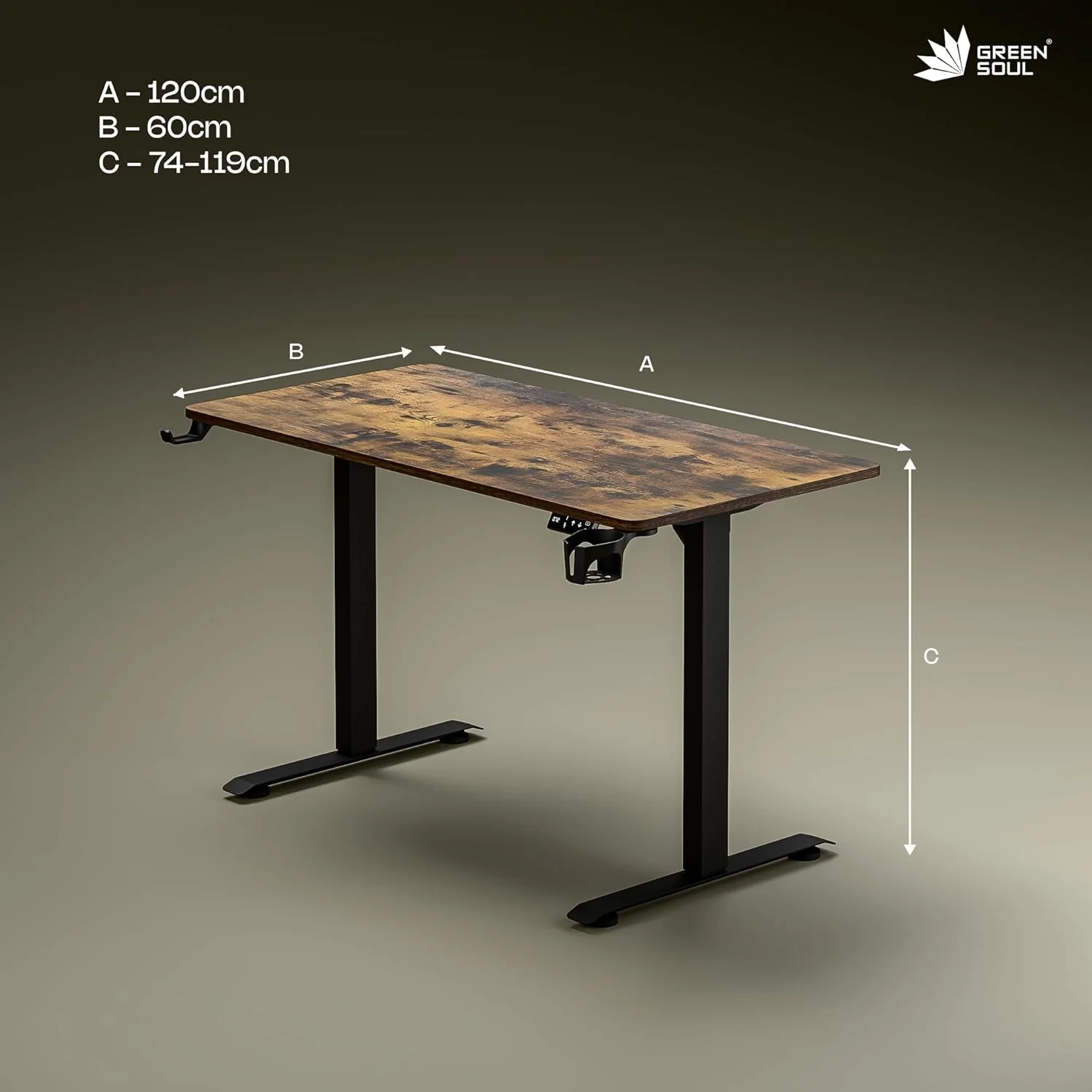 Green Soul Imperium Pro (5 Feet) Electric Height Adjustable Table - Image 24