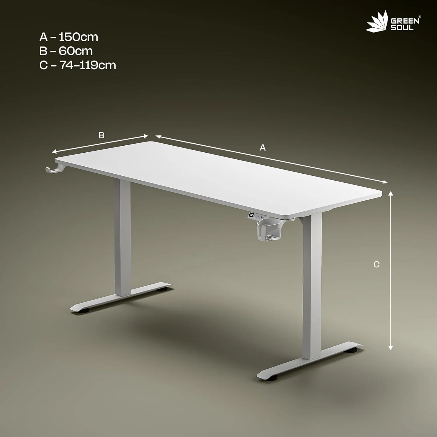 Green Soul Imperium Pro (5 Feet) Electric Height Adjustable Table - Image 31