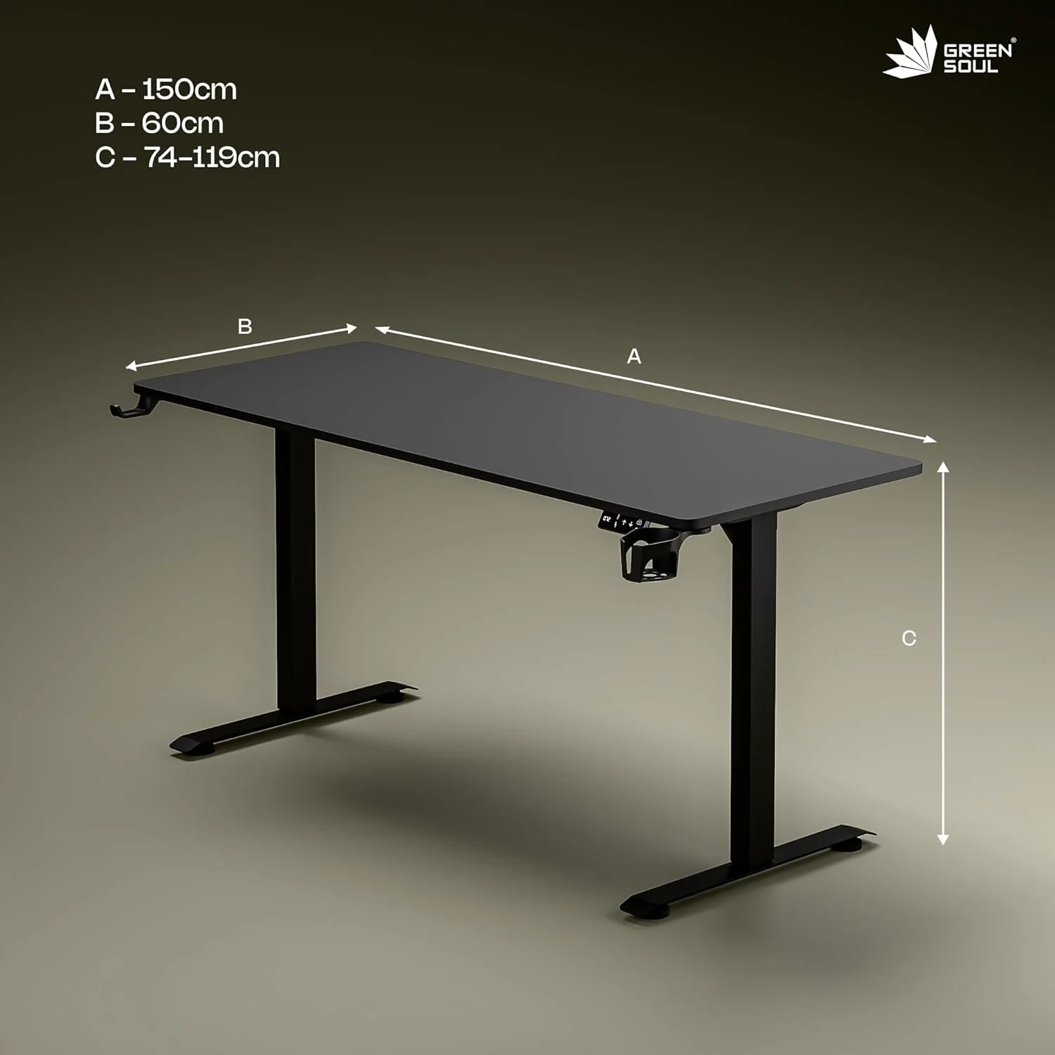 Green Soul Imperium Pro (5 Feet) Electric Height Adjustable Table - Image 38
