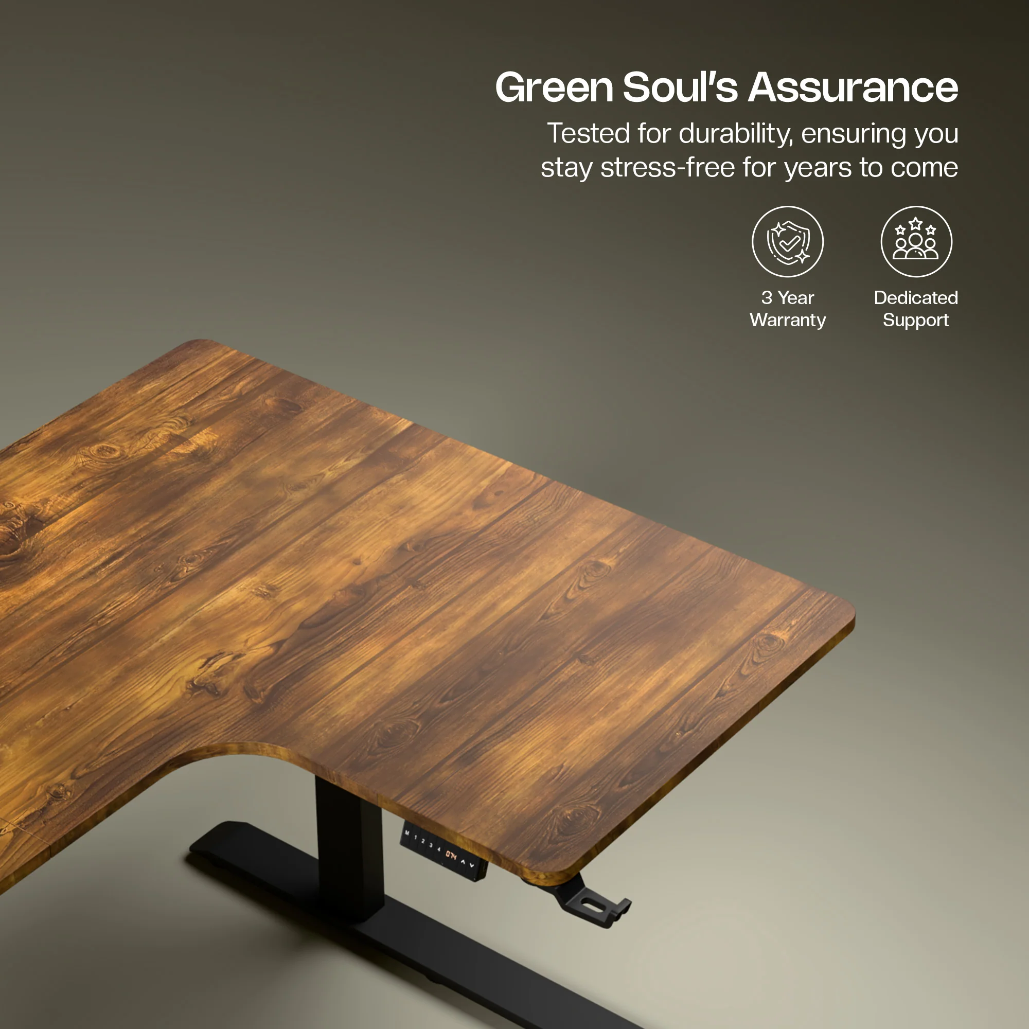 Green Soul Oasis L Shape Premium Height Adjustable Table with Dual Motors - Image 8