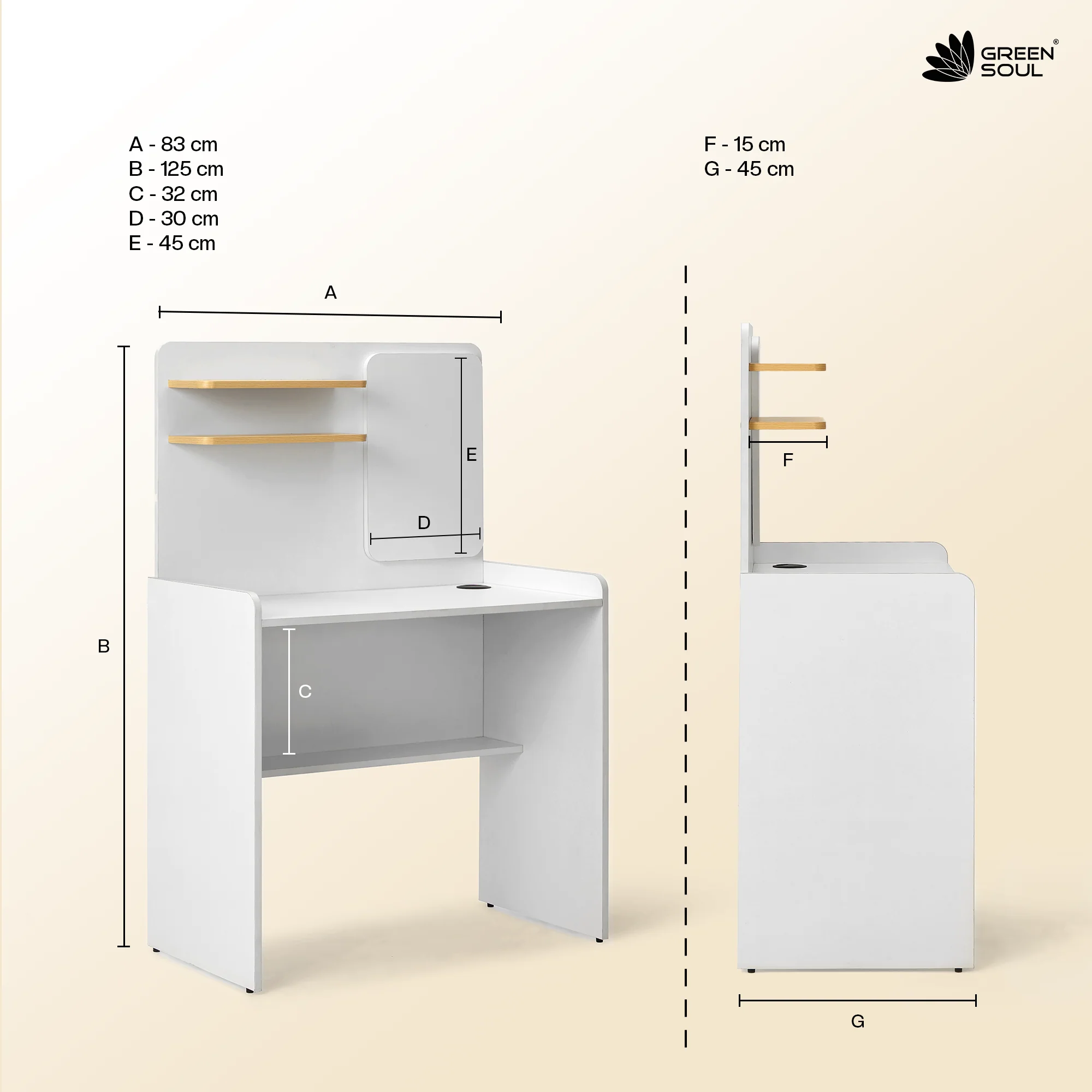 Green Soul Renewed Dora Study Table for Home & Office IS 3087 Certified - Image 16