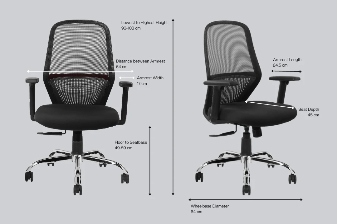 Green Soul Renewed Eva Mid Back Mesh Premium Office Chair - Image 113