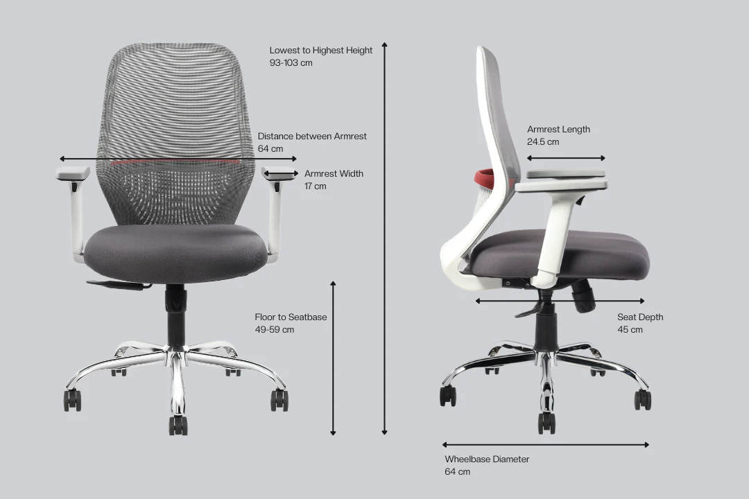 Green Soul Renewed Eva Mid Back Mesh Premium Office Chair - Image 134