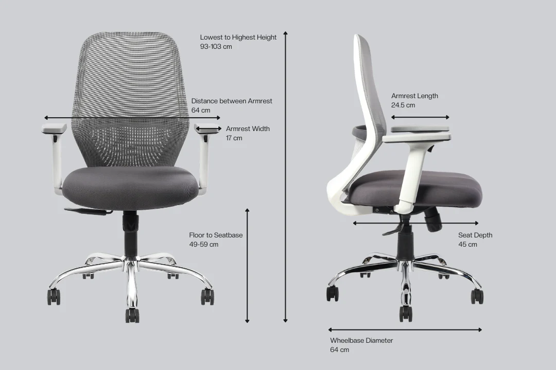 Green Soul Renewed Eva Mid Back Mesh Premium Office Chair - Image 228