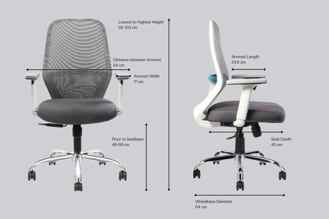 Green Soul Renewed Eva Mid Back Mesh Premium Office Chair - Image 240