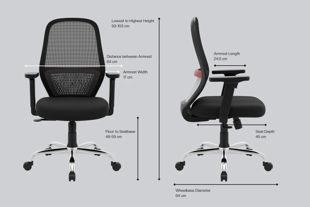 Green Soul Renewed Eva Mid Back Mesh Premium Office Chair - Image 249