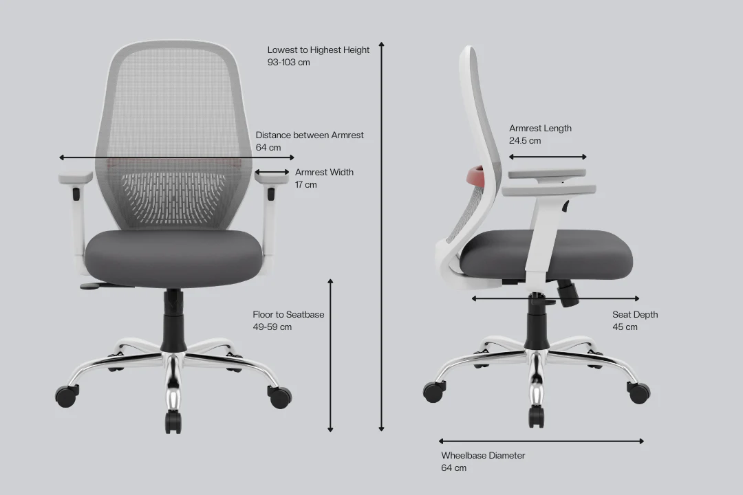 Green Soul Renewed Eva Mid Back Mesh Premium Office Chair - Image 275