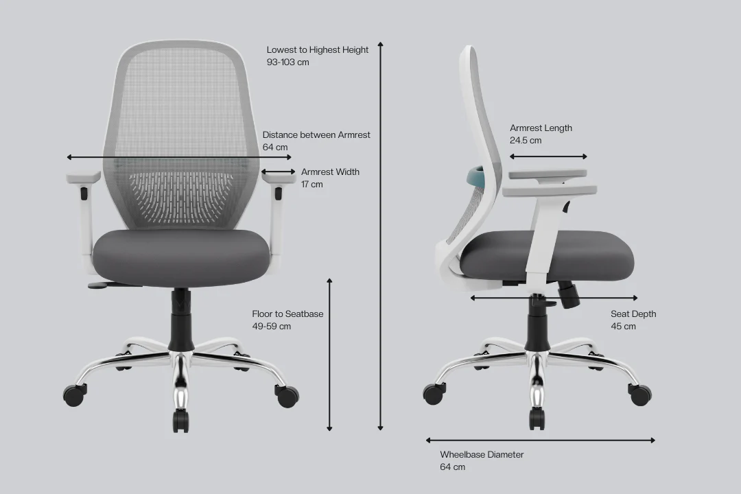 Green Soul Renewed Eva Mid Back Mesh Premium Office Chair - Image 285