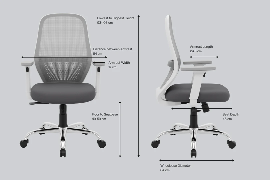 Green Soul Renewed Eva Mid Back Mesh Premium Office Chair - Image 77
