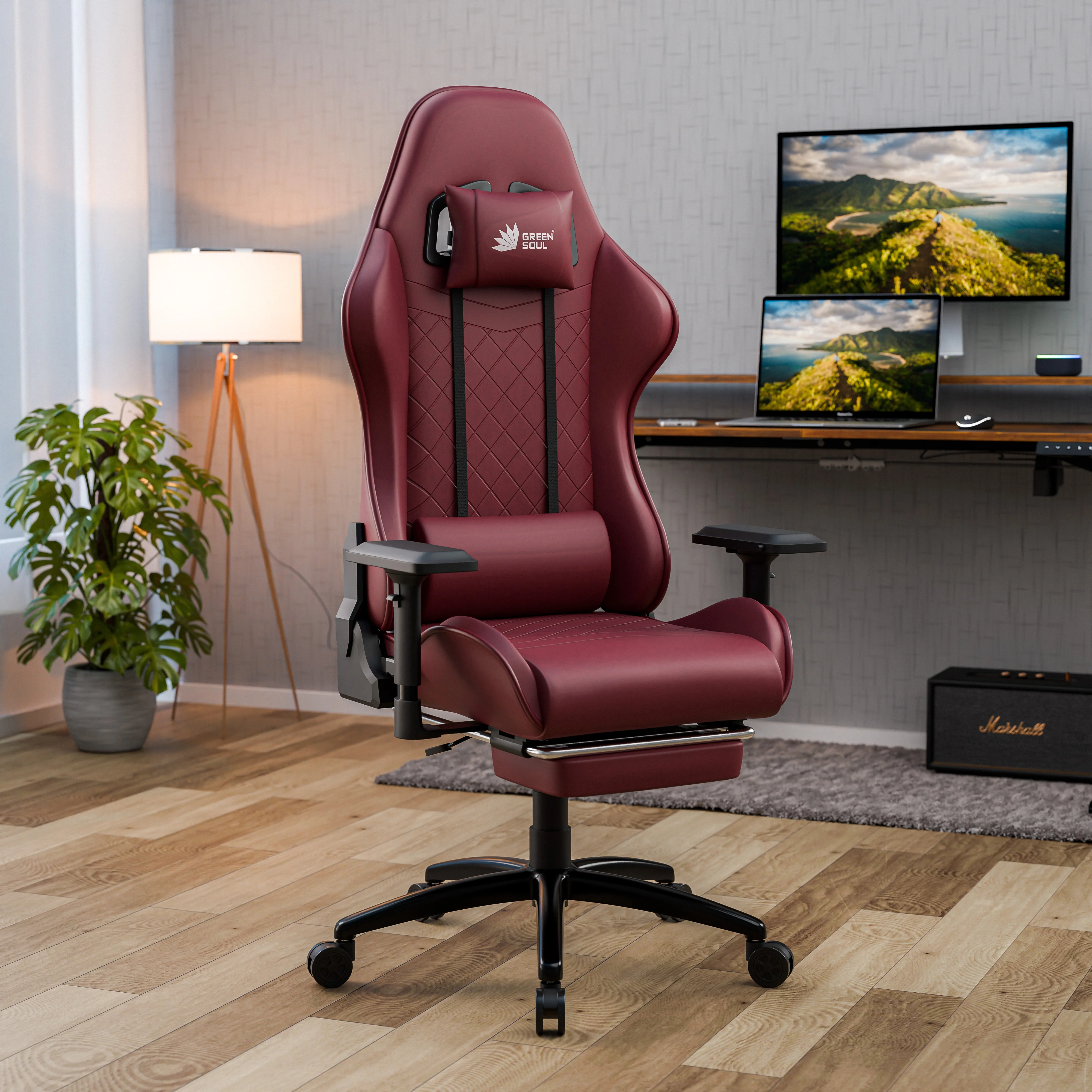 Green Soul Renewed Ghost Gaming Chair With Integrated Footrest - Image 18