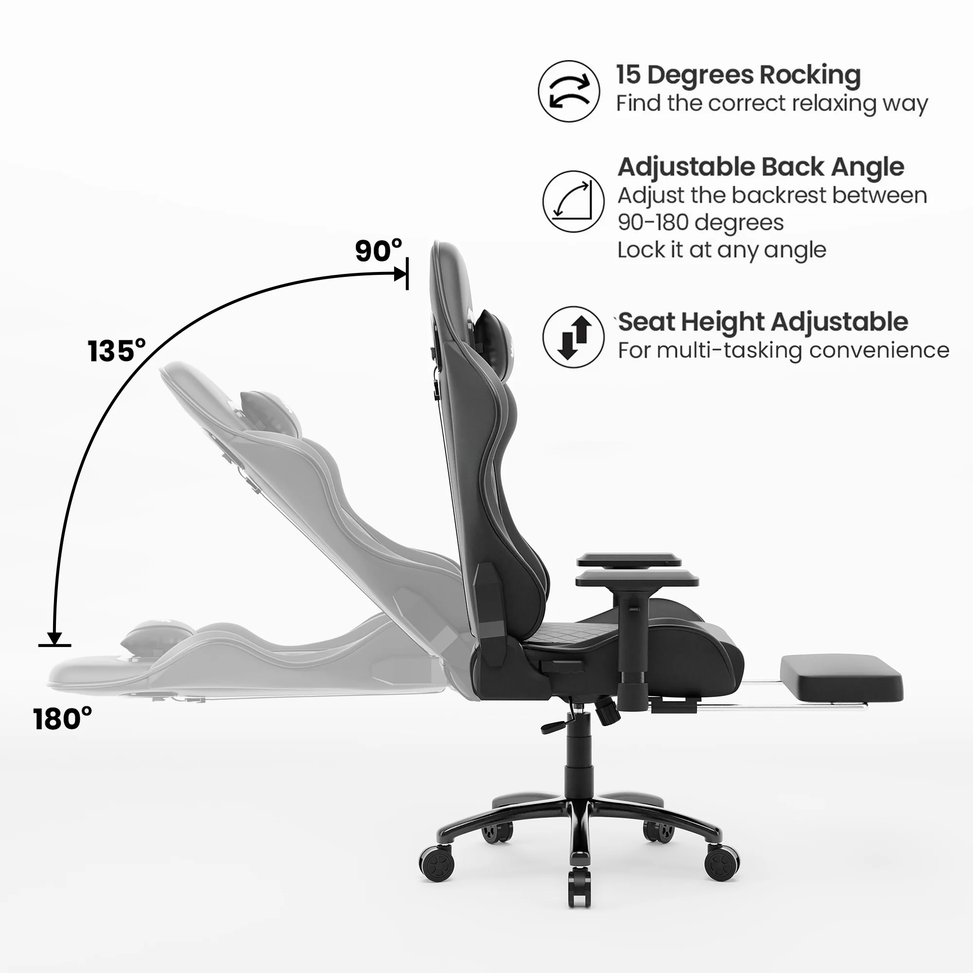 Green Soul Renewed Ghost Gaming Chair With Integrated Footrest - Image 21