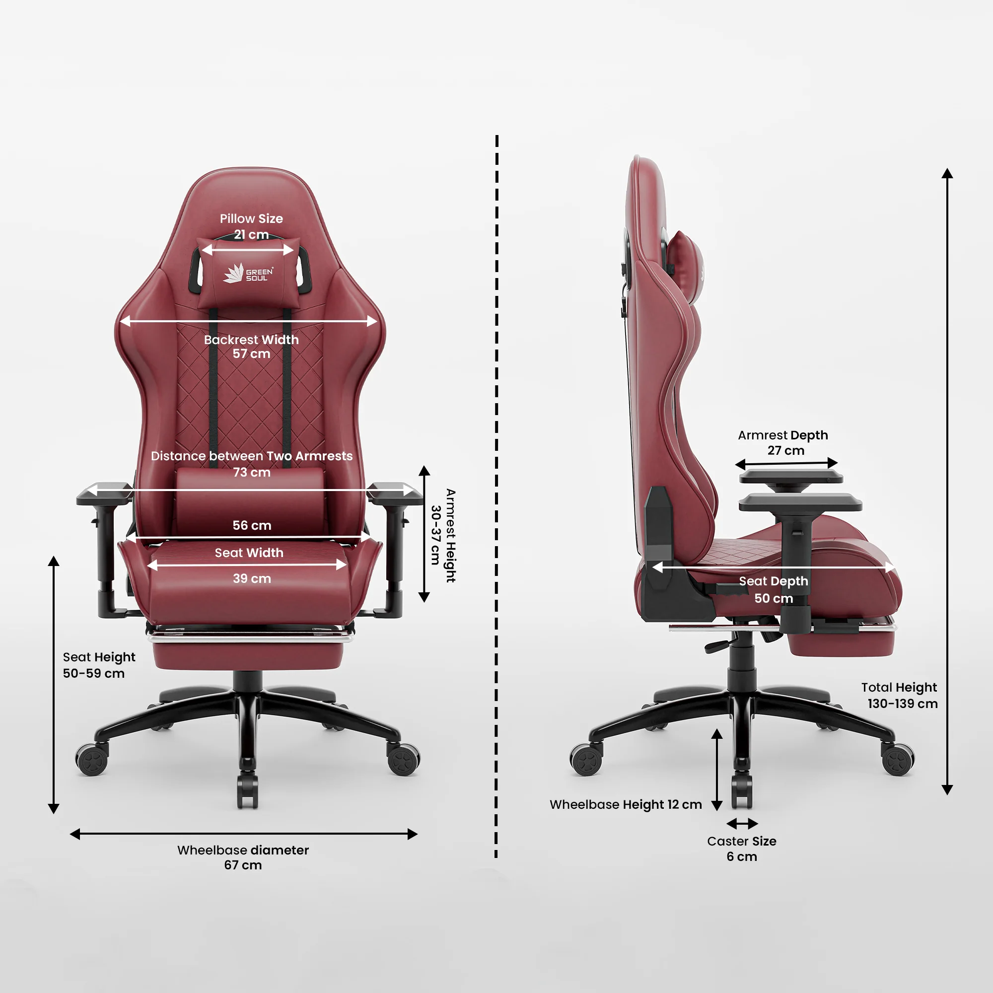 Green Soul Renewed Ghost Gaming Chair With Integrated Footrest - Image 29