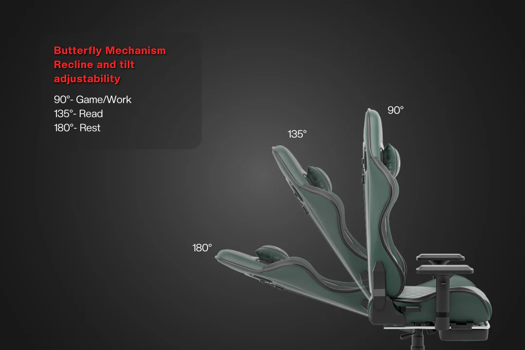 Green Soul Renewed Ghost Gaming Chair With Integrated Footrest - Image 4