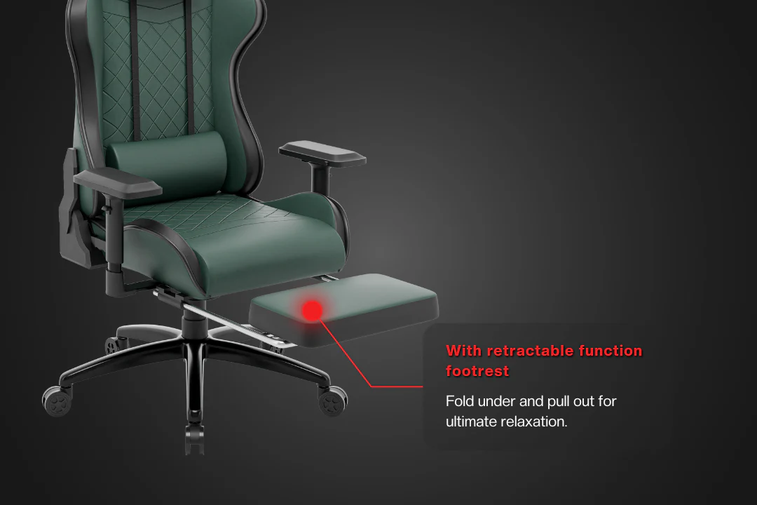 Green Soul Renewed Ghost Gaming Chair With Integrated Footrest - Image 5