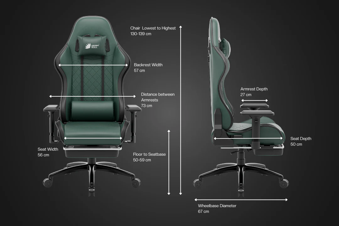 Green Soul Renewed Ghost Gaming Chair With Integrated Footrest - Image 6