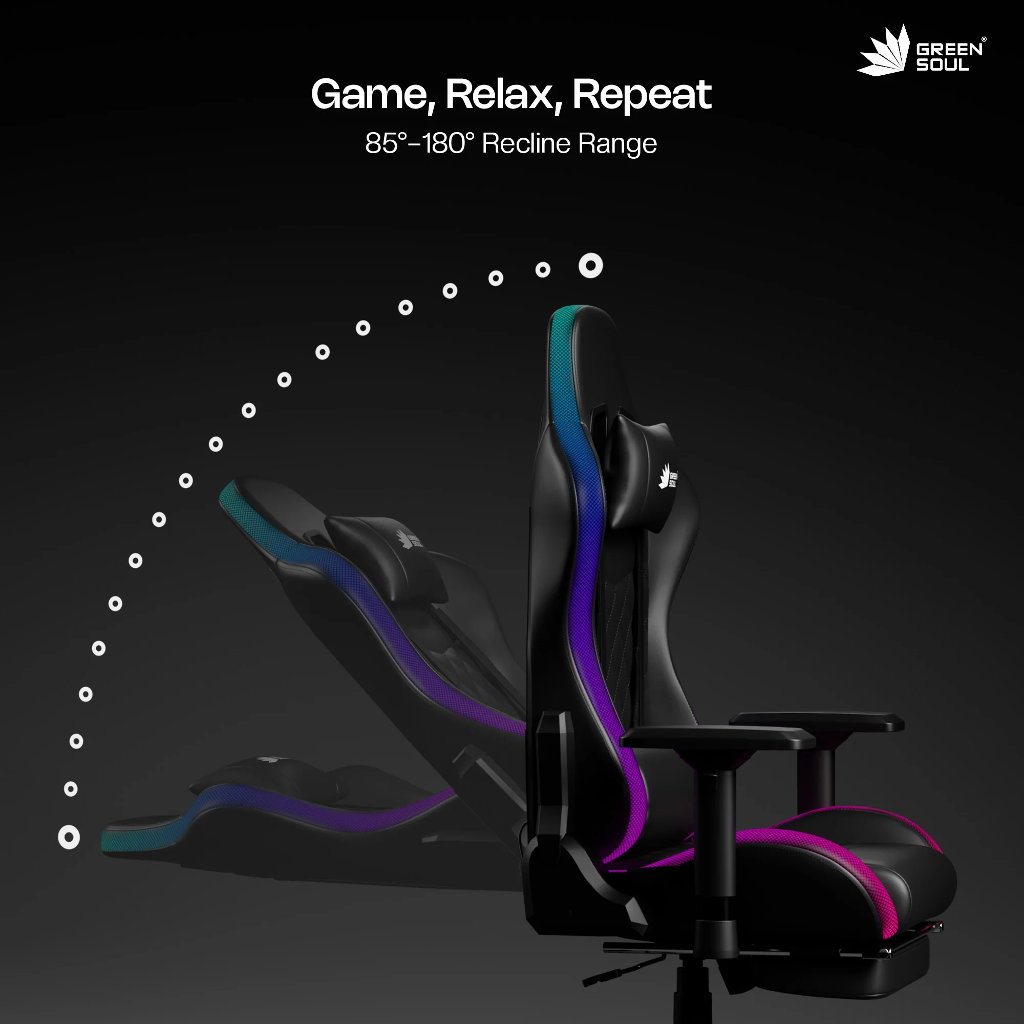 Green Soul Renewed Ghost RGB Ergonomic Gaming Chair - Image 28