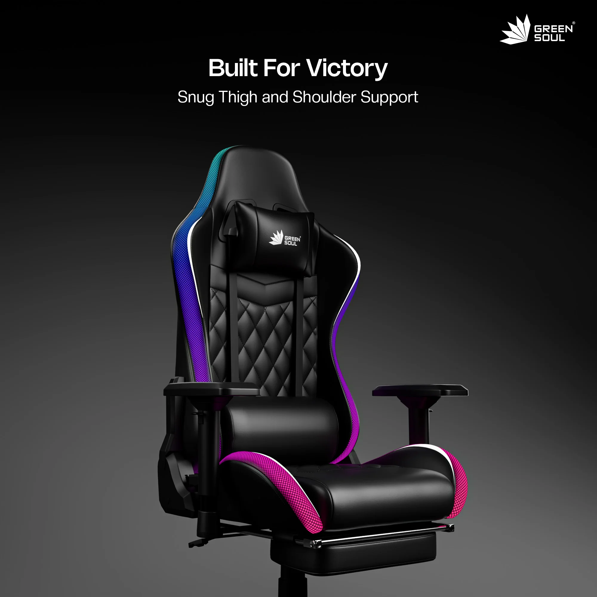 Green Soul Renewed Ghost RGB Ergonomic Gaming Chair - Image 30
