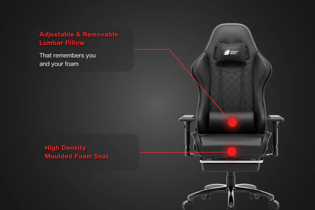 Green Soul Renewed Ghost RGB Ergonomic Gaming Chair - Image 7