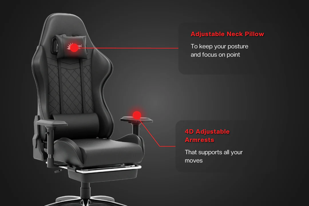 Green Soul Renewed Ghost RGB Ergonomic Gaming Chair - Image 8