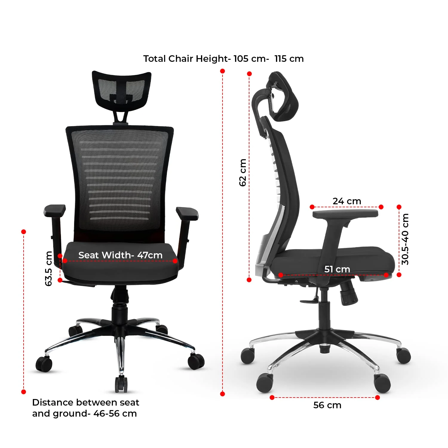 Green Soul Renewed Inspire High Back Mesh Office Chair - Image 9