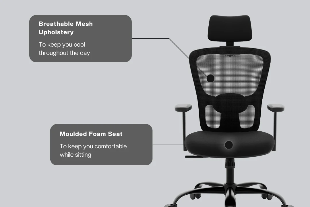Green Soul Renewed Jupiter Echo High Back Mesh Office Chair - Image 5