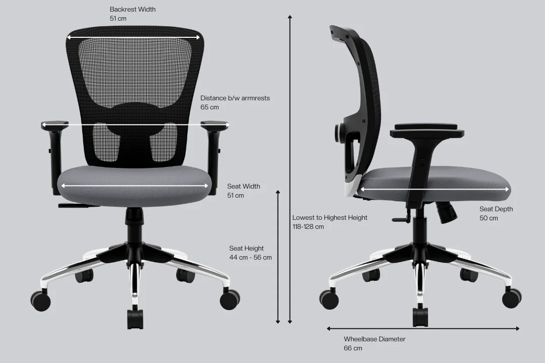 Green Soul Renewed Jupiter Lite Mid Back Mesh Office Chair - Image 18