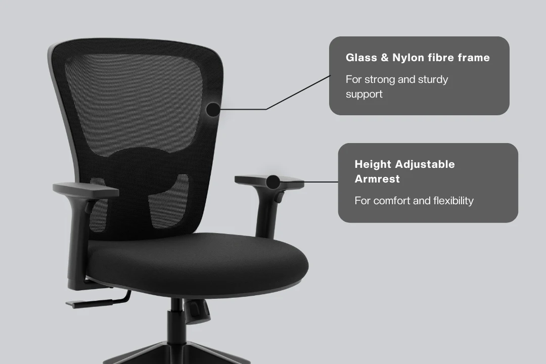 Green Soul Renewed Jupiter Lite Mid Back Mesh Office Chair - Image 8