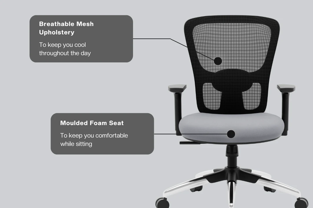 Green Soul Renewed Jupiter Superb Mid Back Office Chair - Image 10