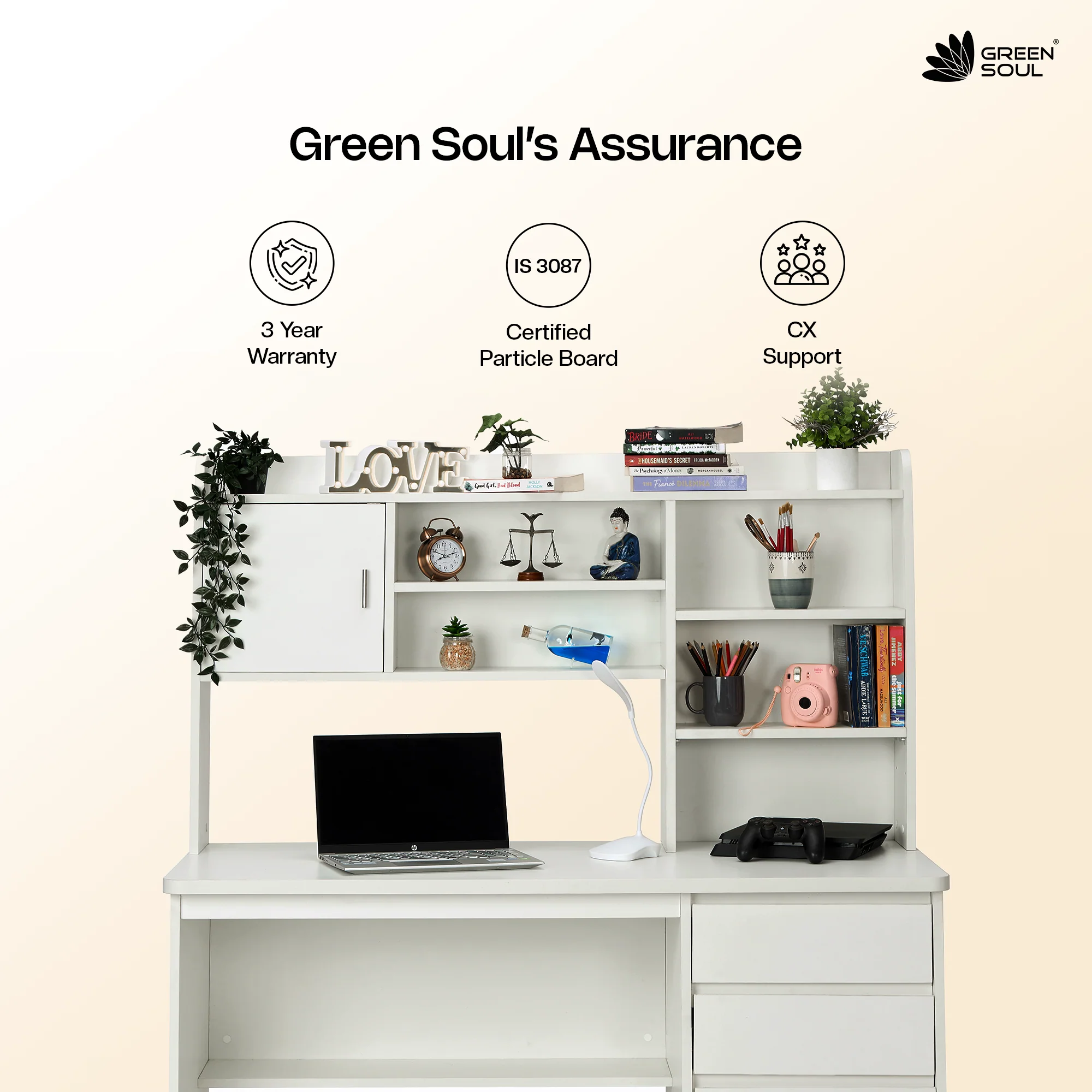 Green Soul Luxari Study Table for Home & Office - Image 9